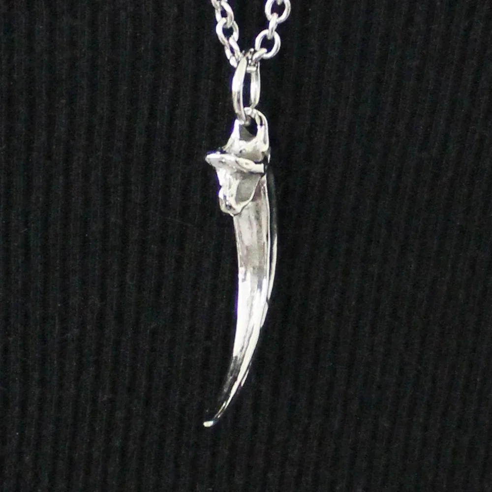 NEW Moon Raven Eagle Talon Claw Solid Stainless Steel Pendant Necklace 32" - Picture 9 of 11